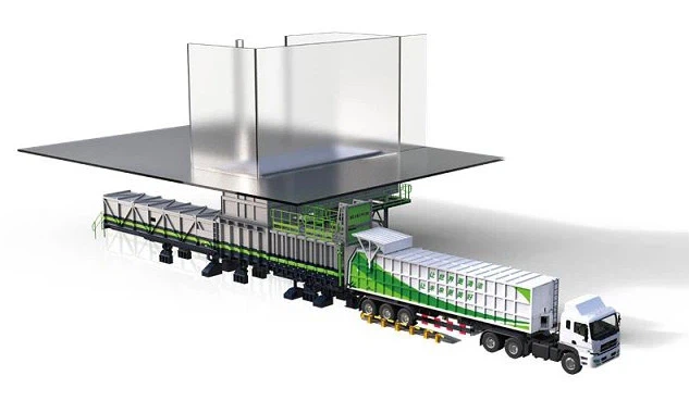 محطة القمامة الأفقية مسبقة الضغط